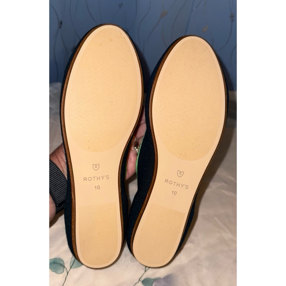 New Rothy's Forest Green and Neon Green Loafers Size 10W - Picture 7 of 11